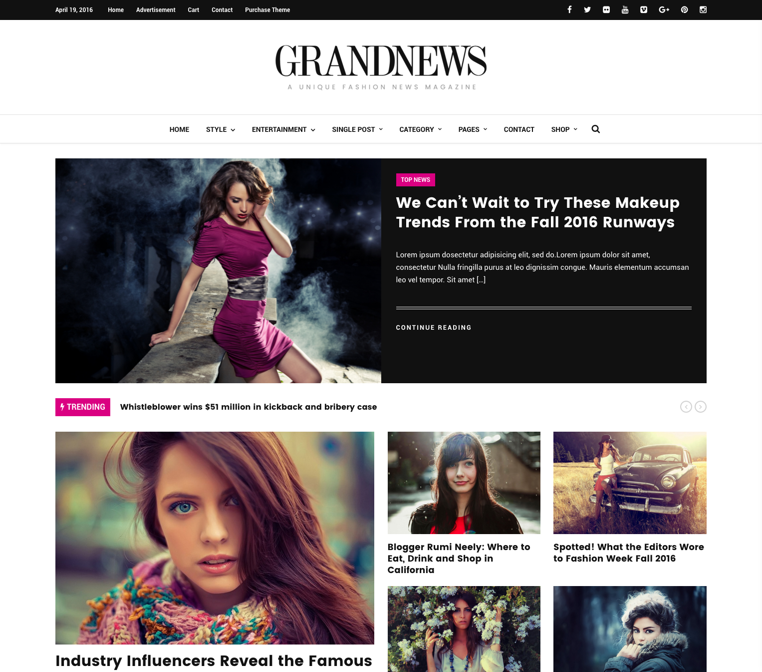 Grand News   Responsive Fashion News   Magazine Theme – Just another WordPress site